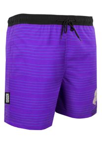 GUGGEN Mountain Herren Badehose mit Muster Streifen Lila