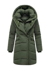 Marikoo Damen Steppmantel Virenaa mit Layer-Look & warmem Fleecefutter