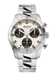 Alpina Startimer Pilot Herren Silberuhr AL-372WB4S26B