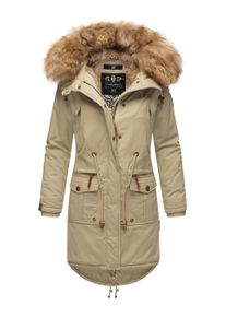 Navahoo Damen Winterjacke Rosinchen &ndash; Klassischer Parka mit Abnehmbarem Kunstfellkragen