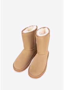 Wittchen Damen-Stiefeletten aus Wildleder mit Wollfutter, Dunkelrosa, braunes Wildleder