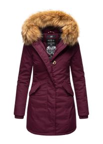 Marikoo Damen Winter Parka mit abnehmbarem Kunstfellkragen & Kapuze