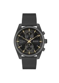 HUGO BOSS Schwarze Edelstahl-Armbanduhr