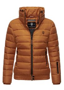 Marikoo Damen Steppjacke Poisen mit hohem Kragen & Teddyfleece-Taschen