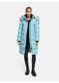 Marikoo Damen Winterjacke &ndash; Schneesternchen, lang mit Kapuze & Fellkragen