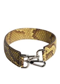 Dolce & Gabbana Gelbe Exotische Leder-Handtasche mit Schulterriemen