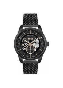 HUGO BOSS Schwarze Edelstahl-Armbanduhr