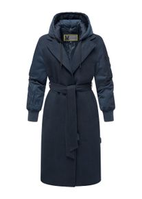 Marikoo Damen Wickelmantel mit Kapuze & G&uuml;rtel &ndash; Modell Tjadee