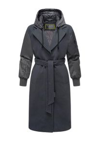 Marikoo Damen Wickelmantel mit Kapuze & G&uuml;rtel &ndash; Modell Tjadee