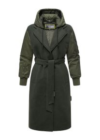 Marikoo Damen Wickelmantel mit Kapuze & G&uuml;rtel &ndash; Modell Tjadee