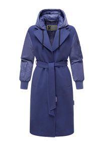 Marikoo Damen Wickelmantel mit Kapuze & G&uuml;rtel &ndash; Modell Tjadee