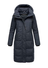 Marikoo Damen Steppjacke Laryaa &ndash; lang, warm & mit abnehmbarer Kapuze
