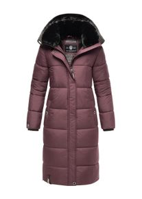 Marikoo Damen Winterjacke &ndash; Lange Steppjacke mit abnehmbarer Kapuze
