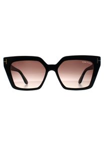 Tom Ford Winona FT1030 01Z schwarz lila braun gl&Atilde;&curren;nzend Sonnenbrille mit Farbverlauf