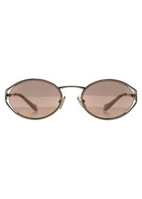 Miu Miu MU52YS ZVN20F blassgoldene rosa Spiegel-Sonnenbrille