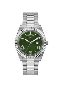 Guess Connoisseur GW0265G10 Herren Edelstahlarmbanduhr &mdash; 42 mm gr&uuml;nes Zifferblatt, Tag-Datum, 50m