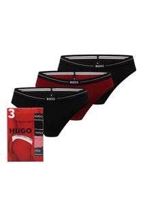 Damen BOSS 3er-Pack Logo-Bund Slips in Mehrfarbig