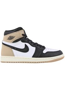 Nike - "Air Jordan 1 Retro" Sneaker f&uuml;r Damen, Leder, Hoch geschnitten (Braun)