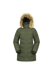 Mountain Warehouse Damen/Damen Isla II Lange Daunenjacke (Dunkles Khaki)