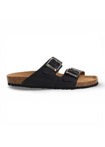 Tamaris Herren-Sandalen aus schwarzem Leder mit Fu&szlig;bett