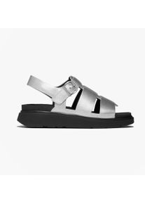 fitflop Gen-ff Tumbled Damen Sandalen mit Kn&ouml;chelriemen Silber