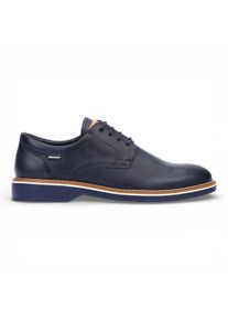 Pikolinos Herren-Schn&uuml;rschuhe aus blauem Leder, Derby-Stil, Komfortschuh - Bordeauxrot