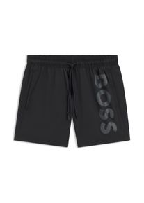 Herren BOSS Octopus Logo Druck Badeshorts in Grau