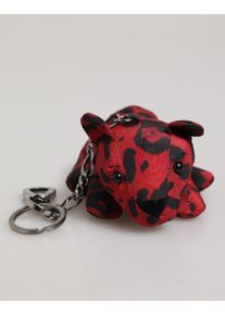 Dolce & Gabbana Rot Schwarz Polyester Tier Silhouette Tasche Schl&uuml;sselanh&auml;nger Schl&uuml;sselring