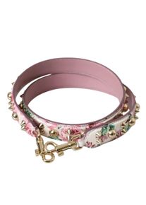 Dolce & Gabbana Rosa Blumen Handtaschen Zubeh&ouml;r Schultergurt