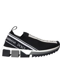 Dolce & Gabbana Dolce & Gabbana Black White Slip-On Sorrento Sneakerschuhe