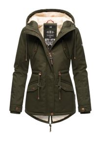 Marikoo Damen Winterjacke Manolya mit Teddyfellfutter & Baumwoll-Obermaterial
