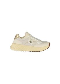 Blauer Beige Leder Damen Sneaker