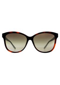 Guess Square Womens Dunkel Havanna Gr&uuml;n Gradient GU7920