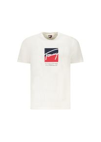 Tommy Hilfiger Wei&szlig;es Baumwoll-Herren-T-Shirt