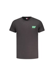 Tommy Hilfiger Schwarzes Baumwoll-Herren-T-Shirt
