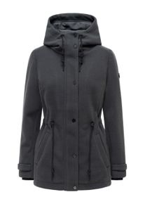 Navahoo Damen &Uuml;bergangsjacke L&auml;chelstern mit Kapuze in Wolle-Optik