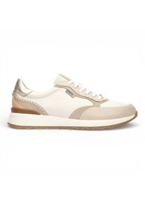 Pikolinos Damen-Sneaker aus beigefarbenem Leder mit Schn&uuml;rung - Arrecife
