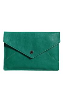 Dolce & Gabbana Umschlag-Clutch Leder Gr&uuml;n