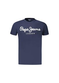 Pepe Jeans Blaues Baumwoll-Herren-T-Shirt