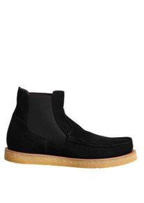Dolce & Gabbana Dolce & Gabbana Schwarze Kalbvelours Slip-On Ankle Boots Schuhe