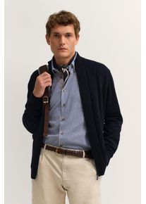 Bugatti Herren Strickjacke mit Streifen in 3D-Optik