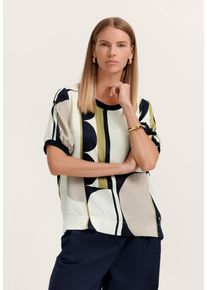 Bugatti Damen Bluse kurzarm mit grafischem Print aus 100% Viskose