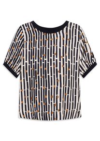 Bugatti Damen Bluse kurzarm mit grafischem Print aus 100% Viskose