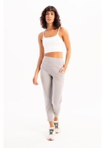 JUSTEVER High Waist Elastic Pocket Relaxed Cut Slimming Jogger Gray Women's Sweatpants - Beat