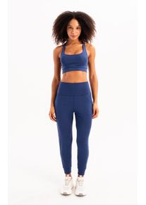 JUSTEVER Jogginghose mit hohem Bund, elastischen Taschen, lockerem Schnitt und schlankmachender Passform, marineblau, Damen - Beat
