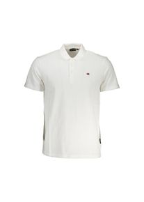Napapijri Bianco Baumwoll-Herrenpoloshirt