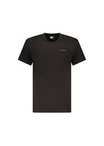 Tommy Hilfiger Schwarzes Baumwoll-Herren-T-Shirt