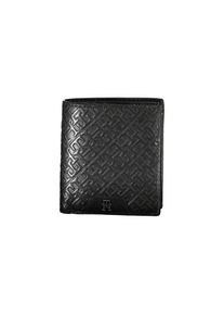 Tommy Hilfiger Elegante schwarze Leder Geldb&ouml;rse mit zwei F&auml;chern