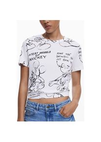 Desigual Bianco Baumwolle Damen T-Shirt