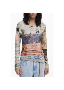 Desigual Beiges Viskose Damen T-Shirt